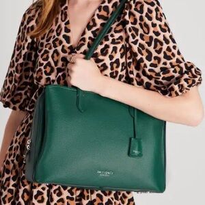 Hudson Large Work Tote in Arugula Green K8822